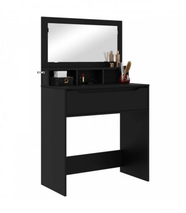 vidaXL Bedroom Dressing Tables with Drawer Black 80 x 39.6 x 135 cm — V0672066637