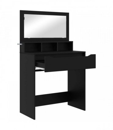 vidaXL Bedroom Dressing Tables with Drawer Black 80 x 39.6 x 135 cm — V0672066637