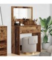 vidaXL Bedroom Dressing Tables with Drawer Old Wood 80 x 39.6 x 135 cm — V0672066638