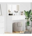 vidaXL Bedroom Dressing Tables with Drawer White 80 x 39.6 x 135 cm — V0672066641