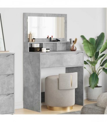 vidaXL Bedroom Dressing Tables Concrete Grey 80 x 39.6 x 135 cm — V0672066643