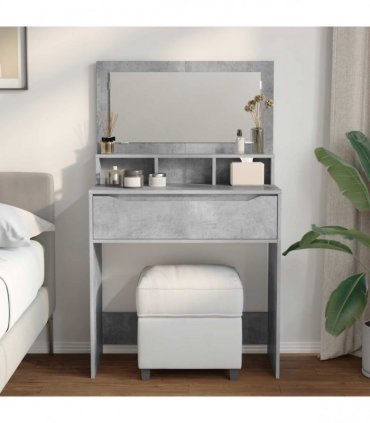 vidaXL Bedroom Dressing Tables Concrete Grey 80 x 39.6 x 135 cm — V0672066643