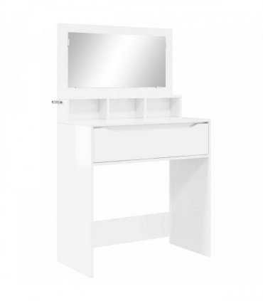 vidaXL Bedroom Dressing Tables High Gloss White 80 x 39.6 x 135 cm — V0672066645