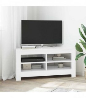 vidaXL Corner TV Cabinet White 102 x 40.5 x 45 cm Engineered Wood