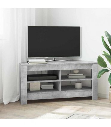 vidaXL Corner TV Cabinet Concrete Grey 102 x 40.5 x 45 cm