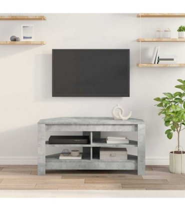 vidaXL Corner TV Cabinet Concrete Grey 102 x 40.5 x 45 cm