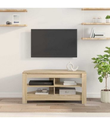 vidaXL Corner TV Cabinet Sonoma Oak 102 x 40.5 x 45 cm Engineered Wood