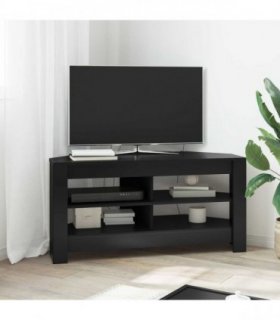 vidaXL Corner TV Cabinet Black 102 x 40.5 x 45 cm Engineered Wood