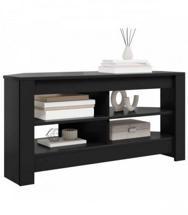 vidaXL Corner TV Cabinet Black 102 x 40.5 x 45 cm Engineered Wood