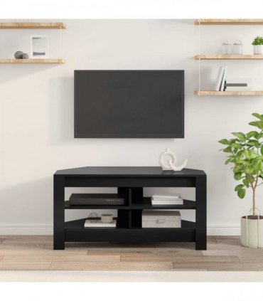 vidaXL Corner TV Cabinet Black 102 x 40.5 x 45 cm Engineered Wood