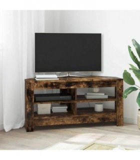 vidaXL Corner TV Cabinet Smoked Oak 102 x 40.5 x 45 cm Engineered Wood