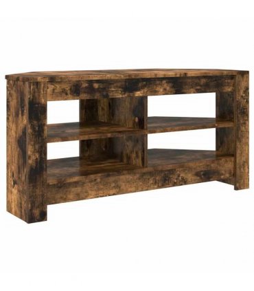 vidaXL Corner TV Cabinet Smoked Oak 102 x 40.5 x 45 cm Engineered Wood