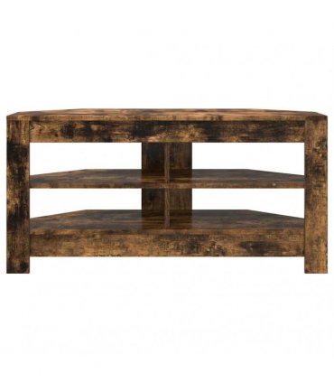 vidaXL Corner TV Cabinet Smoked Oak 102 x 40.5 x 45 cm Engineered Wood