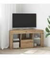 vidaXL Corner LED TV Cabinet Wall-mounted Artisan Oak 100 x 40 x 50 cm