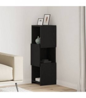 vidaXL Corner Cabinet Black Oak 30.5x30x95cm Engineered Wood — Size: 30x30.5x95cm