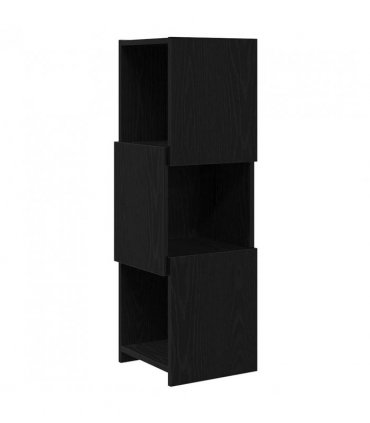 vidaXL Corner Cabinet Black Oak 30.5x30x95cm Engineered Wood — Size: 30x30.5x95cm