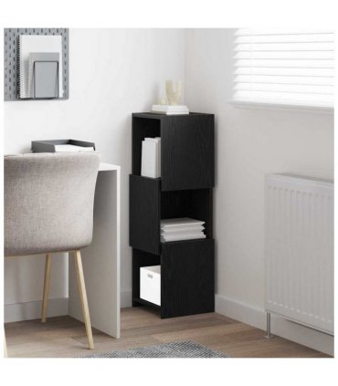 vidaXL Corner Cabinet Black Oak 30.5x30x95cm Engineered Wood — Size: 30x30.5x95cm