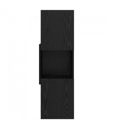 vidaXL Corner Cabinet Black Oak 30.5x30x95cm Engineered Wood — Size: 30x30.5x95cm