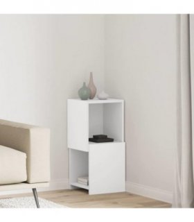 vidaXL Corner Cabinet 30.5x30x65cm Engineered Wood — Colour: White, Size: 30x30.5x65cm