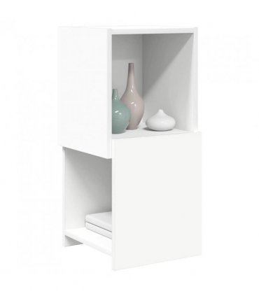 vidaXL Corner Cabinet 30.5x30x65cm Engineered Wood — Colour: White, Size: 30x30.5x65cm