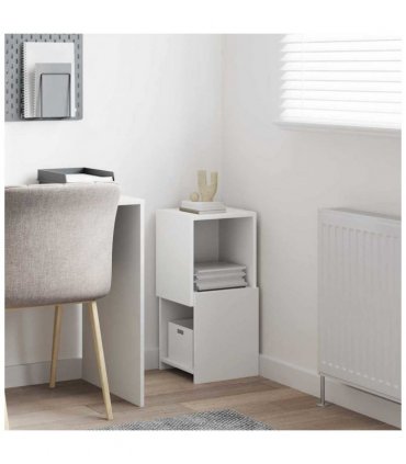 vidaXL Corner Cabinet 30.5x30x65cm Engineered Wood — Colour: White, Size: 30x30.5x65cm