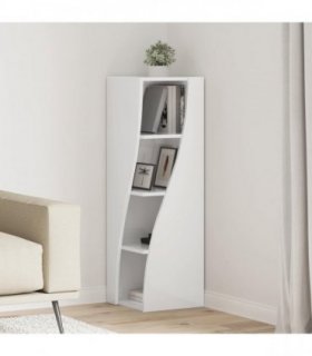 vidaXL Corner Cabinet High Gloss White 32x32x102cm Engineered Wood