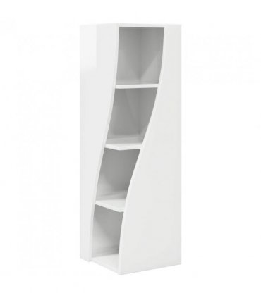 vidaXL Corner Cabinet High Gloss White 32x32x102cm Engineered Wood