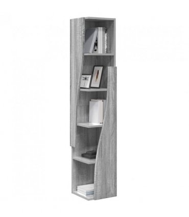 vidaXL Corner Cabinet Grey Sonoma 27.5x27x140cm Engineered Wood