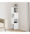 vidaXL Corner Cabinet 25.5x25x102cm Engineered Wood — Colour: White, Size: 25x25.5x102cm