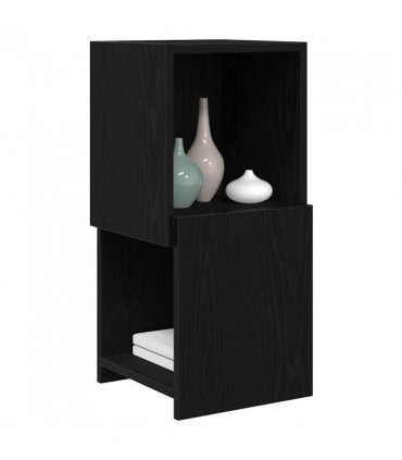 vidaXL Corner Cabinet Black Oak 30.5x30x65cm Engineered Wood — Size: 30x30.5x65cm