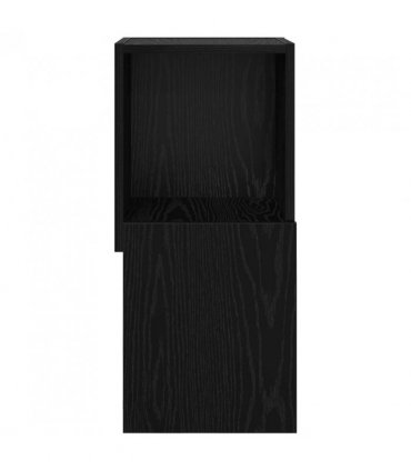 vidaXL Corner Cabinet Black Oak 30.5x30x65cm Engineered Wood — Size: 30x30.5x65cm