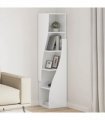 vidaXL Corner Cabinet High Gloss White 32x32x140cm Engineered Wood