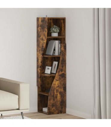 vidaXL Corner Cabinet Smoked Oak 32x32x140cm Engineered Wood