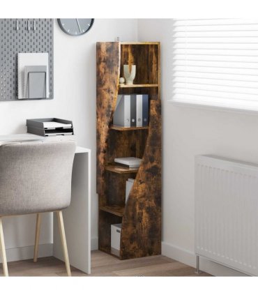 vidaXL Corner Cabinet Smoked Oak 32x32x140cm Engineered Wood
