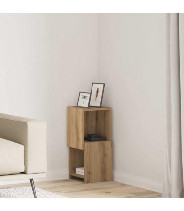 vidaXL Corner Cabinet Artisan Oak 25.5x25x55cm Engineered Wood — Size: 25x25.5x55cm