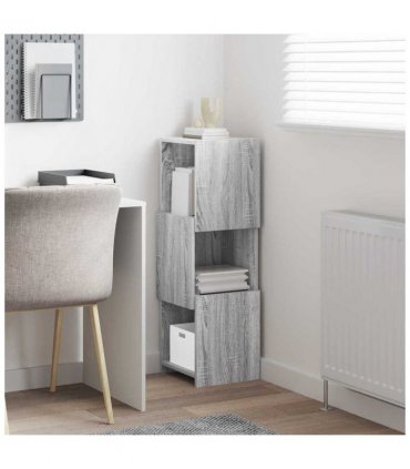 vidaXL Corner Cabinet Grey Sonoma 30.5x30x95cm Engineered Wood — Size: 30x30.5x95cm