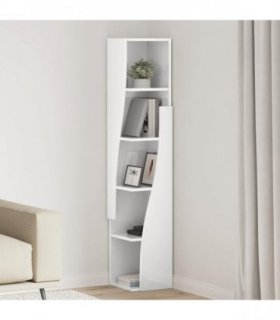 vidaXL Corner Cabinet 27.5x27x140cm Engineered Wood — Colour: White