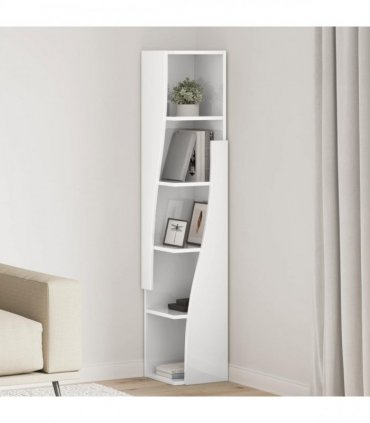 vidaXL Corner Cabinet 27.5x27x140cm Engineered Wood — Colour: White