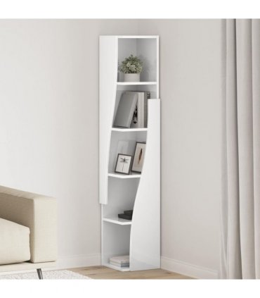 vidaXL Corner Cabinet 27.5x27x140cm Engineered Wood — Colour: White