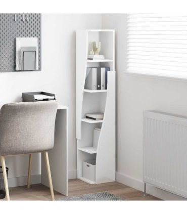 vidaXL Corner Cabinet 27.5x27x140cm Engineered Wood — Colour: White
