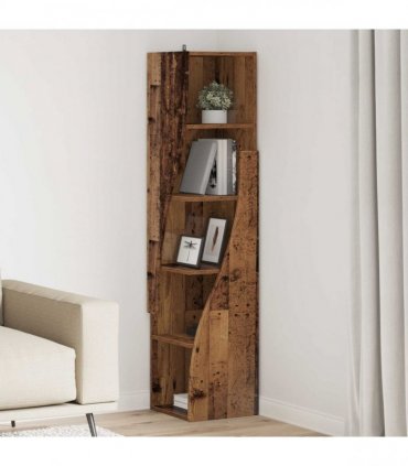 vidaXL Corner Cabinet Old Wood 32x32x140cm Engineered Wood