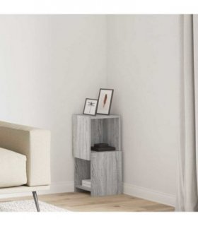vidaXL Corner Cabinet Grey Sonoma 25.5x25x55cm Engineered Wood — Size: 25x25.5x55cm
