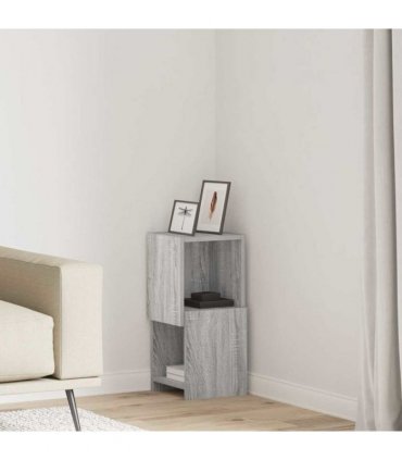vidaXL Corner Cabinet Grey Sonoma 25.5x25x55cm Engineered Wood — Size: 25x25.5x55cm