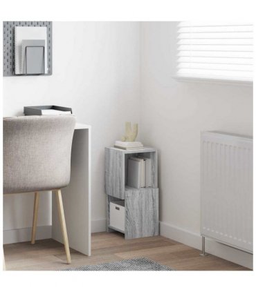 vidaXL Corner Cabinet Grey Sonoma 25.5x25x55cm Engineered Wood — Size: 25x25.5x55cm