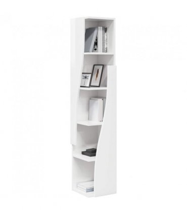 vidaXL Corner Cabinet High Gloss White 27.5x27x140cm Engineered Wood