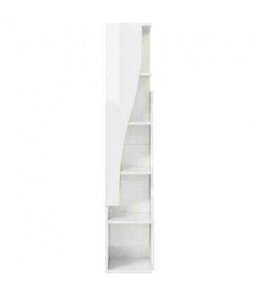 vidaXL Corner Cabinet High Gloss White 27.5x27x140cm Engineered Wood