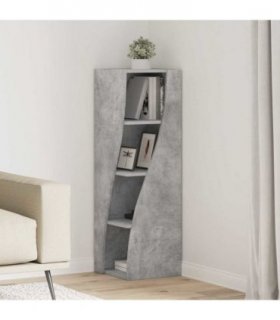 vidaXL Corner Cabinet Concrete Grey 32x32x102cm Engineered Wood