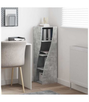 vidaXL Corner Cabinet Concrete Grey 32x32x102cm Engineered Wood