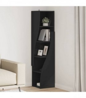vidaXL Corner Cabinet Black 32x32x140cm Engineered Wood