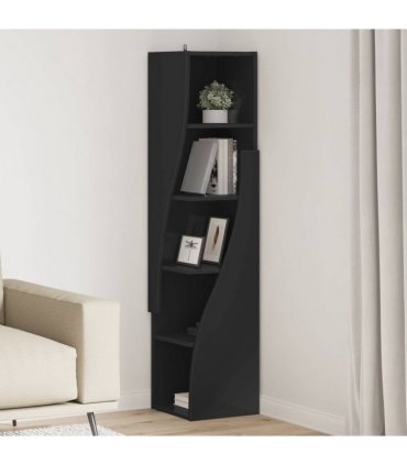 vidaXL Corner Cabinet Black 32x32x140cm Engineered Wood